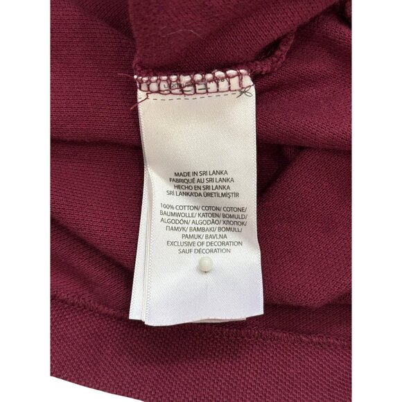 Polo Ralph Lauren Skull & Bones Rugby Shirt RLFC Burgundy Blue Stripe Men Size M - Picture 6 of 7